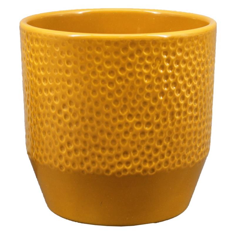 Pot Jovi d13.5 h13.5cm jaune ocre