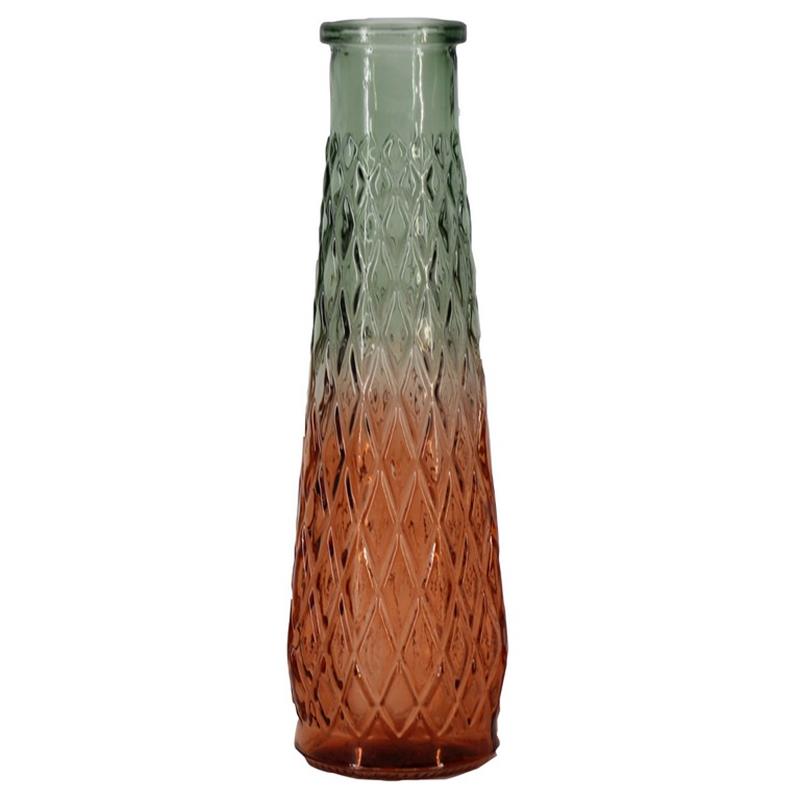 Bouteille décorative Minsk d4/6 h21.5cm brun/vert