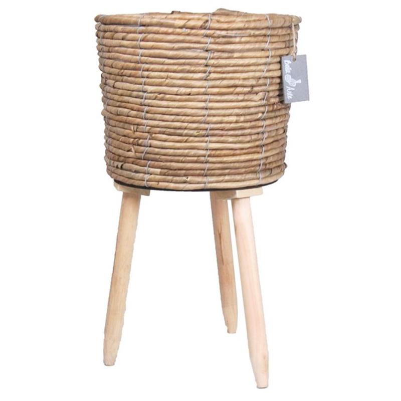 Mand banana + 3 poten m/plastic liner d26 h45cm