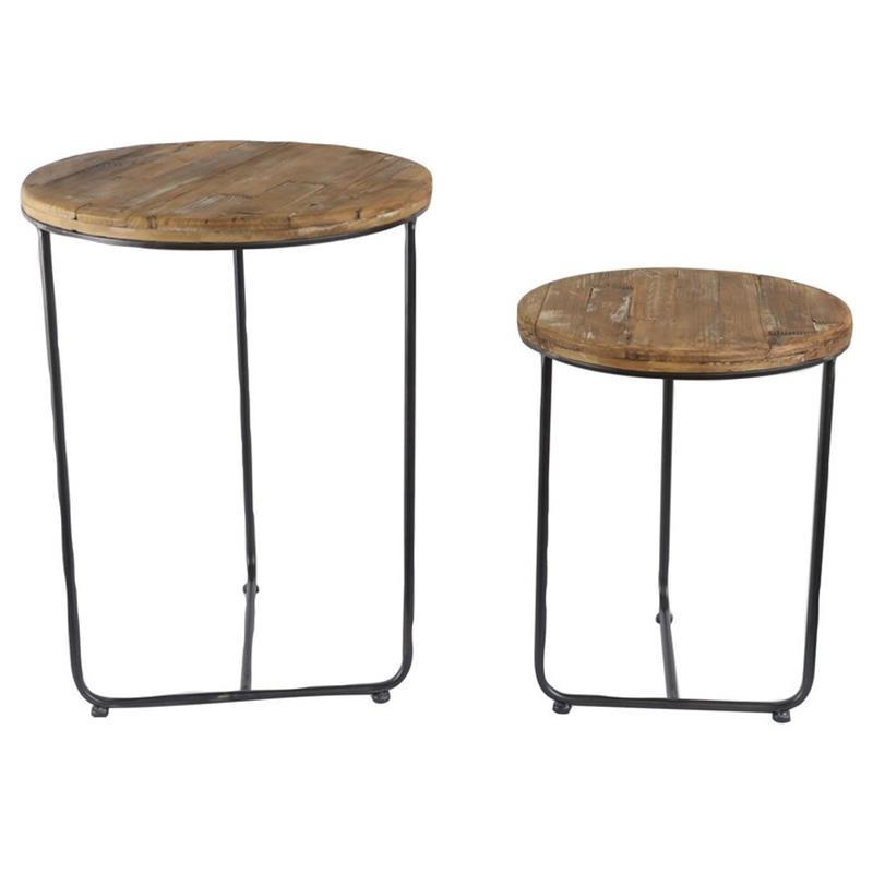 Side table industrial s/2