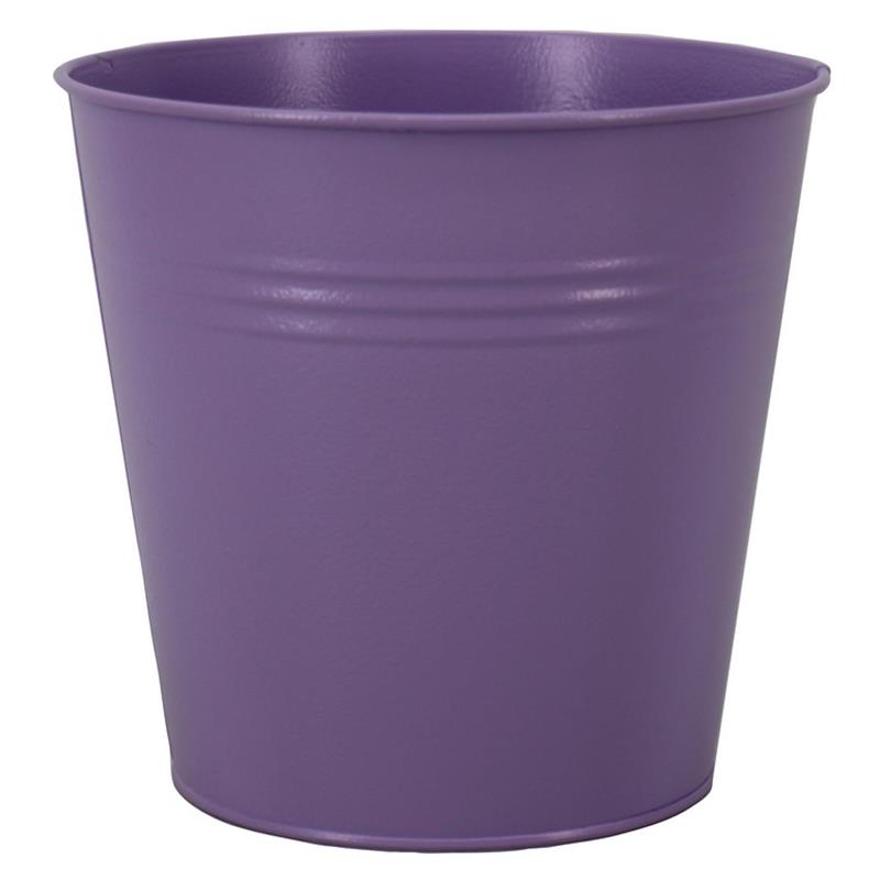 Seau Bordeaux zinc d13 h12.5cm lilas mat es/12