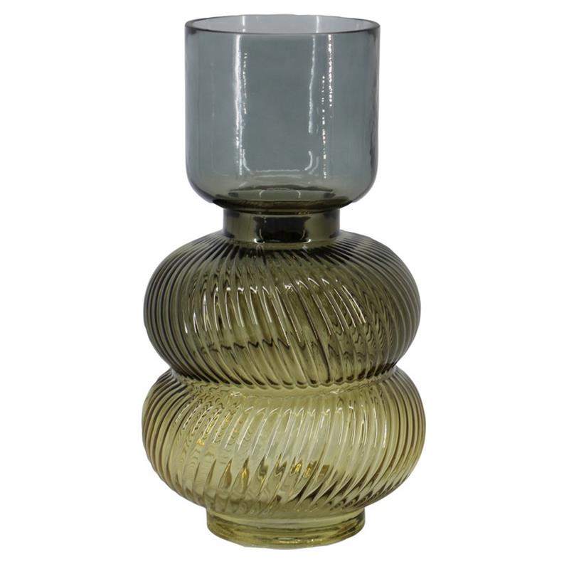 Vase Sophia d14.7 h27cm three-tone smoke/ambre/cognac