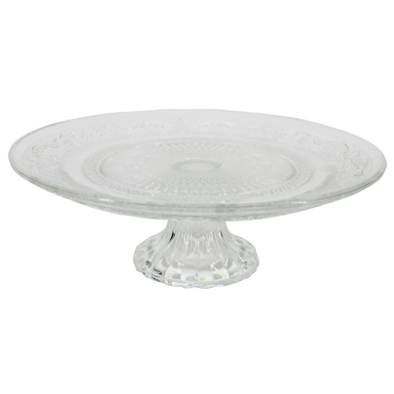 Cake stand glass d22.8 h7.8cm