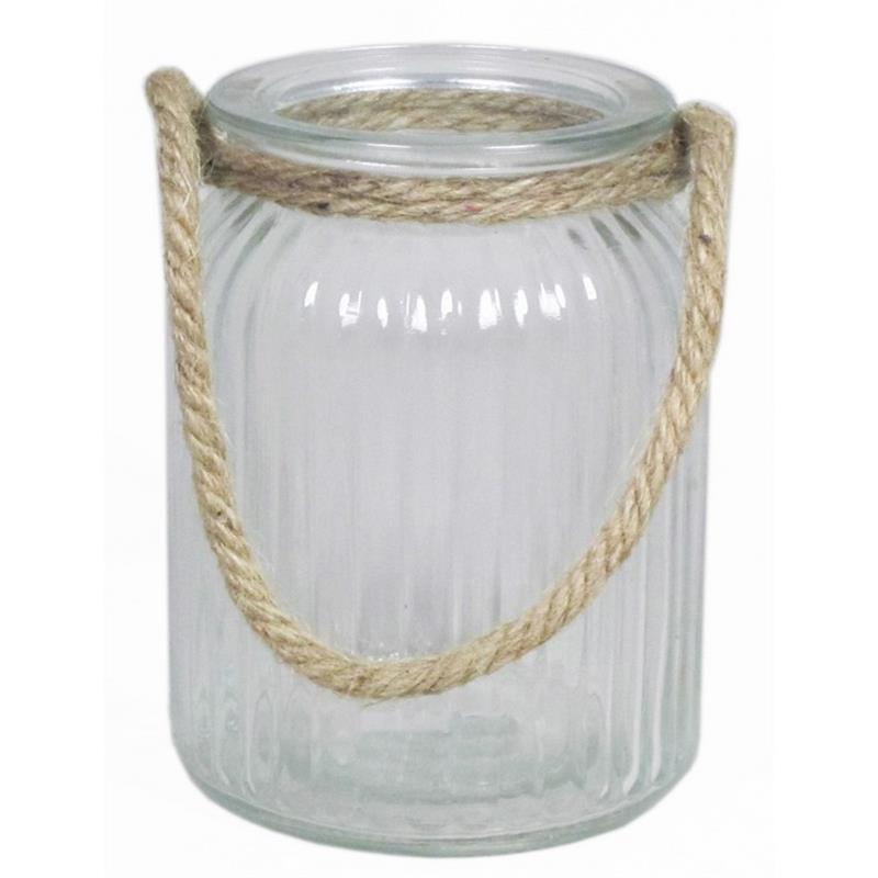 Milkjar w/rope d9.5/11 h14.5cm