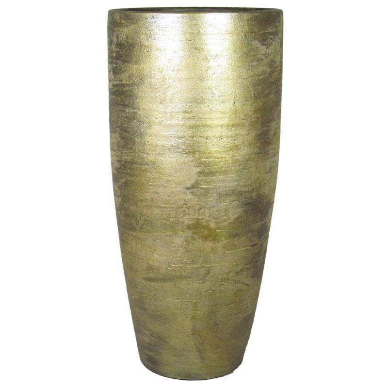 Vase Moura d32 h70cm industrial gold