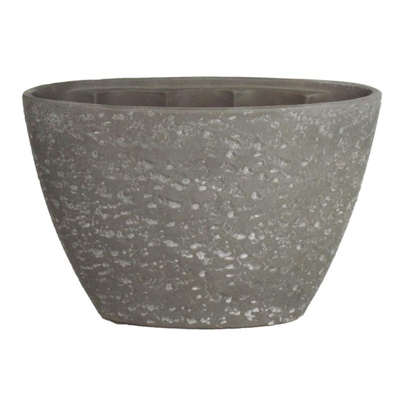 Pot Eef ovaal 32x14.5x22.5cm hamer zwart 2x es/12