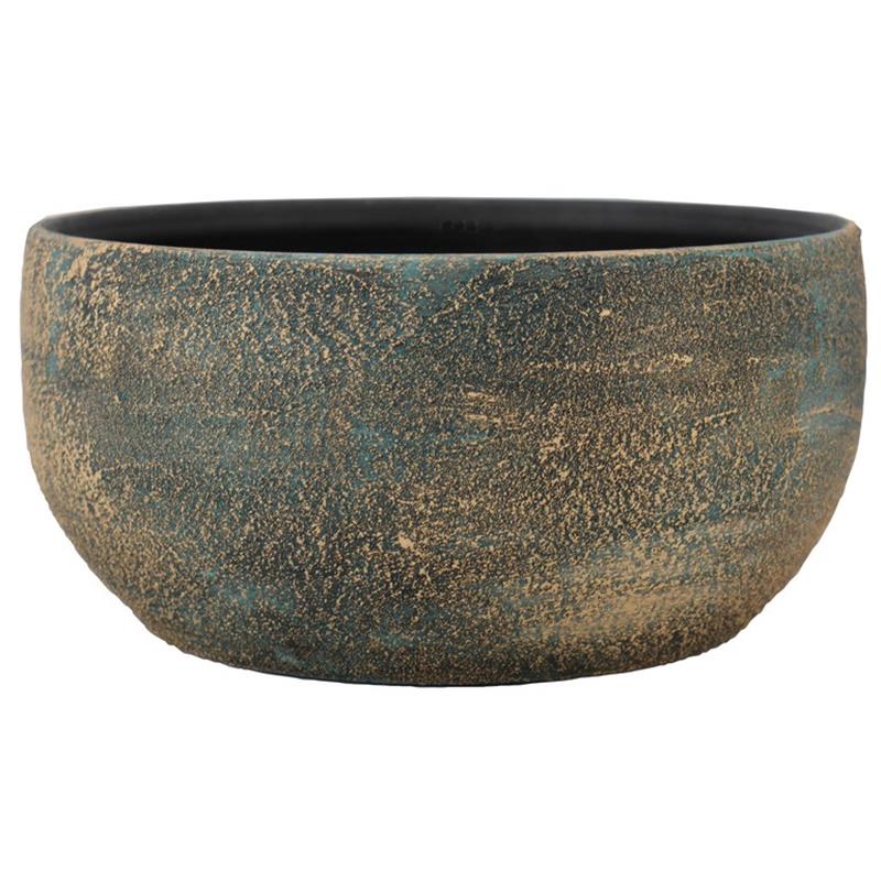 Schaal Madeira d28 h13cm blauw goud