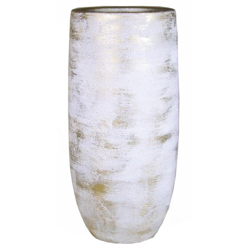 Vase Madeira d20 h45cm white gold