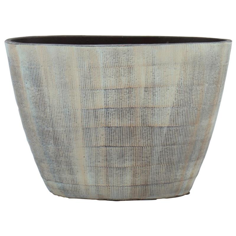 Pot Abby ovale 33x16.5x23cm bleu