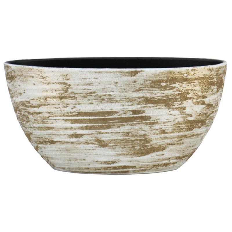 Pot Funchal ovaal 49x20x25cm wit