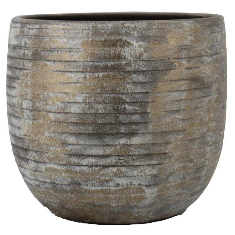 Pot Funchal d29 h27cm bruin