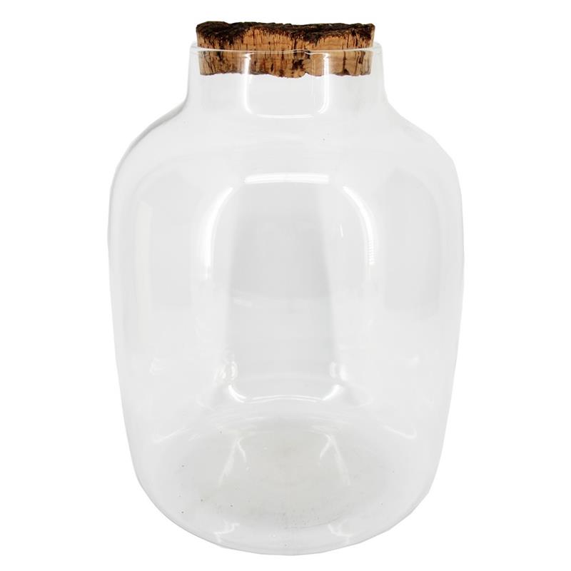 Glas Mensa d12.5/24 h34cm avec bouchon ancien