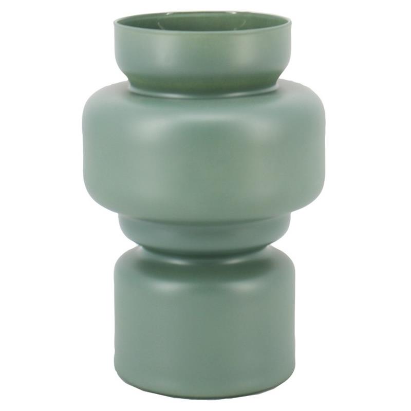 Glass Charlotte d12/17 h25cm green matte