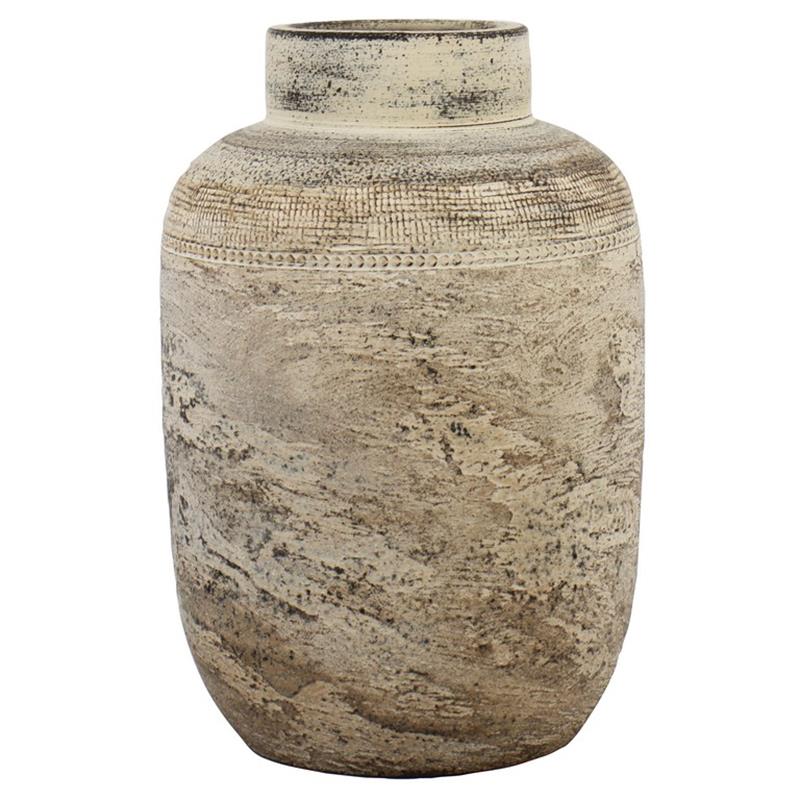 Deco bottle Xander d12.5/23 h35cm rustic brown