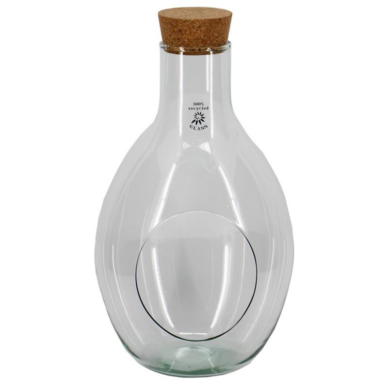 Sierfles Garden m/gat d8/24.5 h36.5cm m/kurk