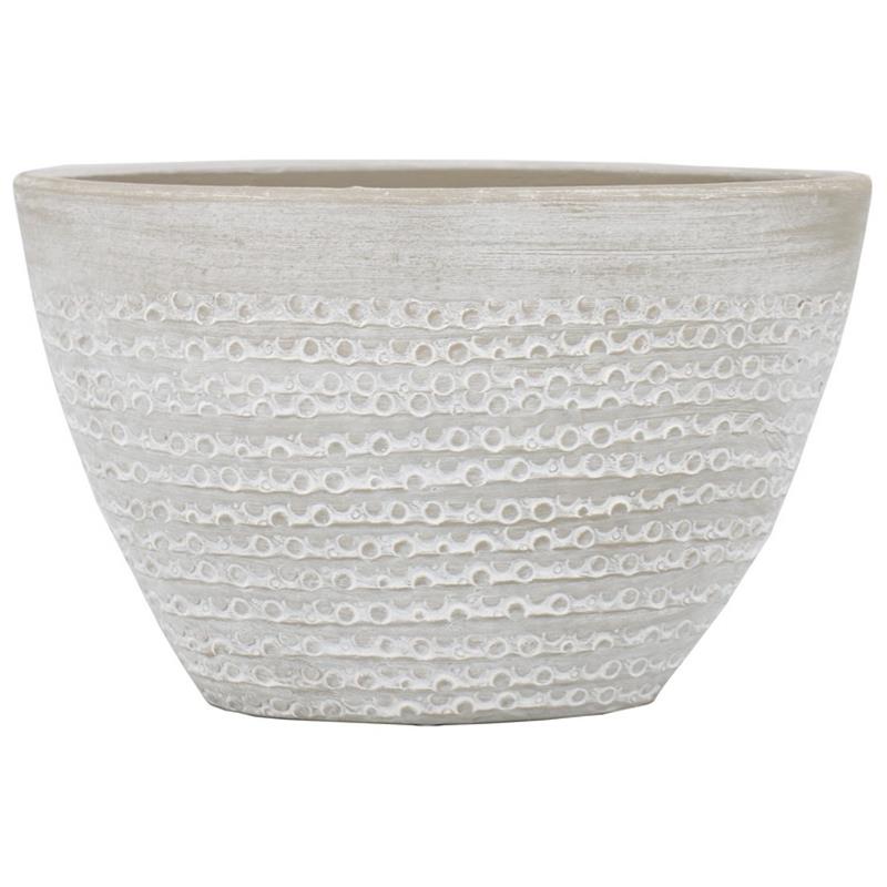 Pot Horta ovale 32x17x20cm beige