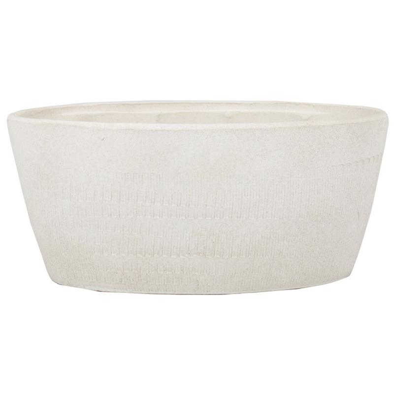 Pot Silves ovale d33x14x15cm crème 2x es/12