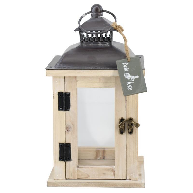 Lanterne Ivan 15.5x15.5x29cm naturel