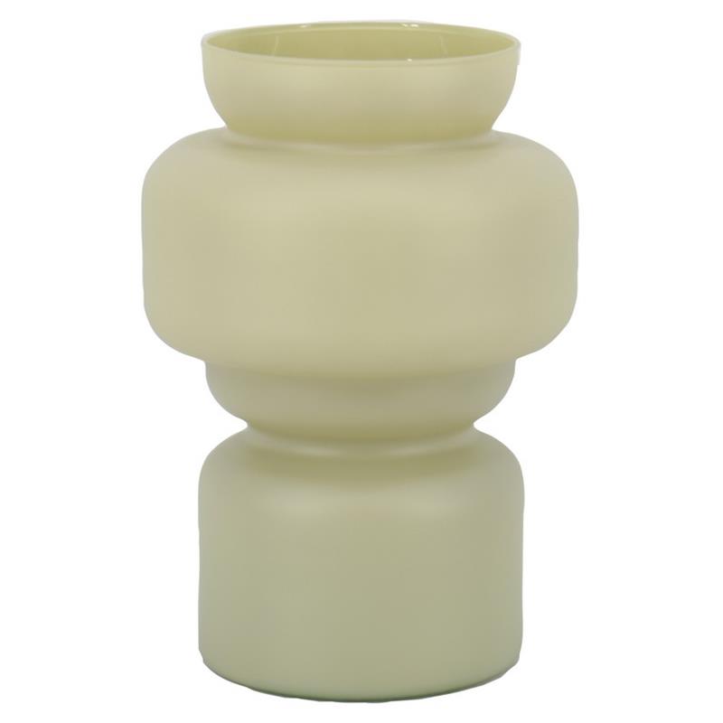 Glass Charlotte d12/17 h25cm kaki matte