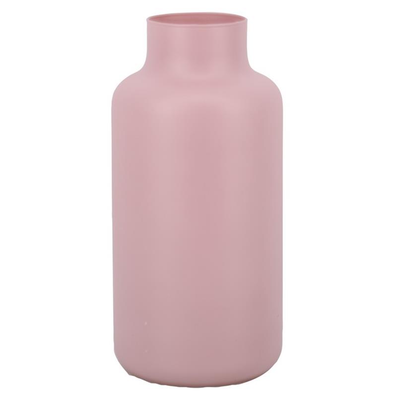 Vase Milan d8.5/15 h25cm pink matte