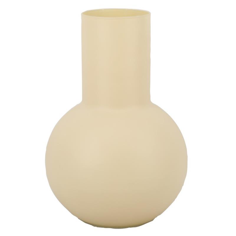 Glass Maureen d8/20 h24cm ivory matte