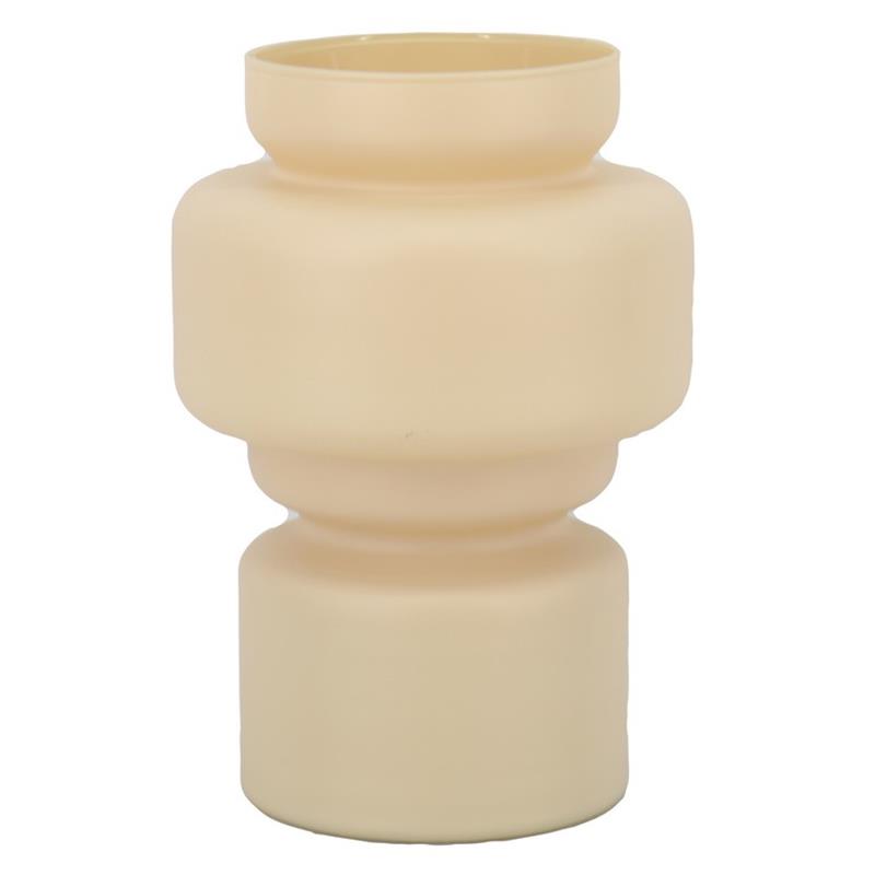 Glass Charlotte d12/17 h25cm ivory matte