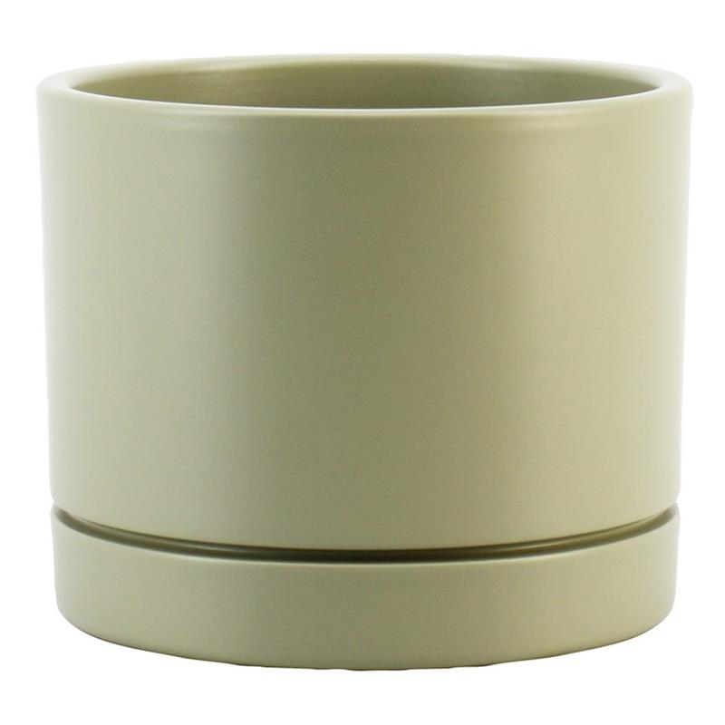 Macetero Lynn d19.5 a17.5cm verde mate es/17