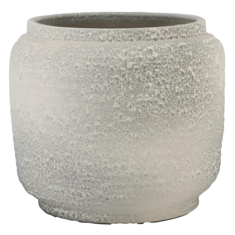 Pot Pierre d26/29 h27cm cement