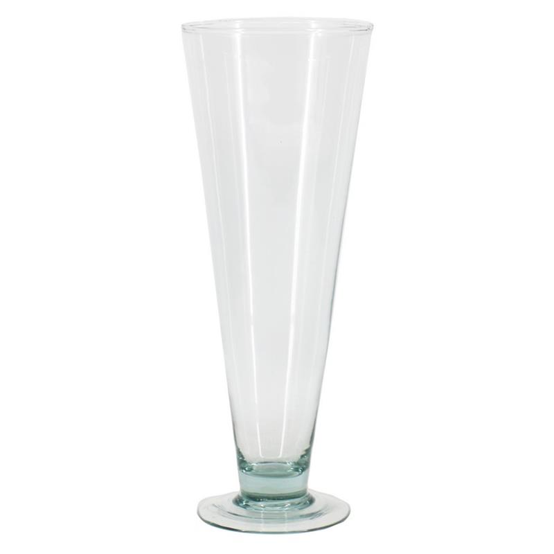 Vase conique sur pied d11 h29cm