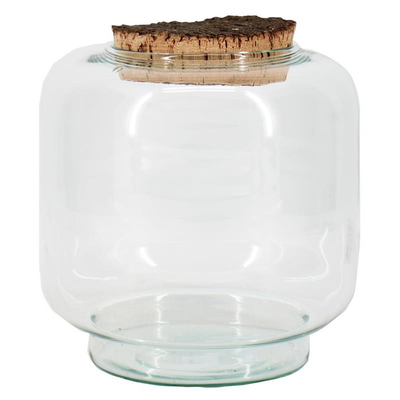 Glas Benthe d10/17 h20cm m/kurk oud