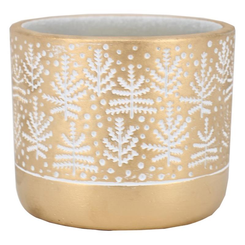 Pot Flow d12.1 h10.5cm goud es/10.5