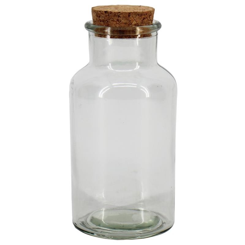 Milkjar w/cork d5/6.5 h13.5cm