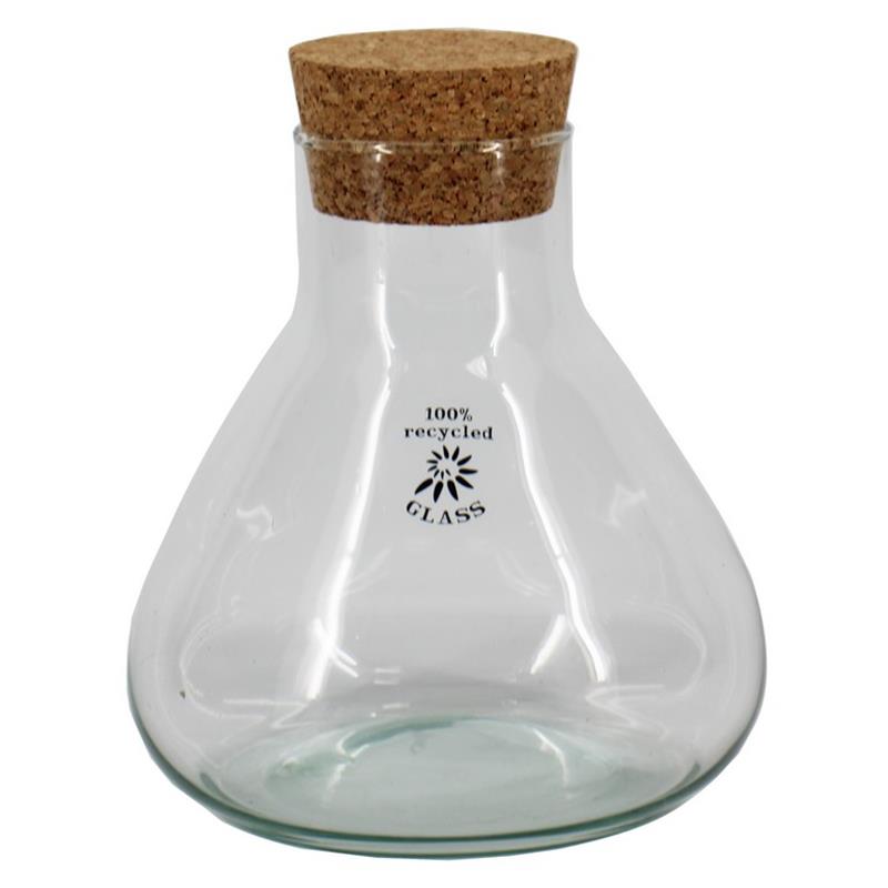 Glass Pyramid d7.3/16.5 h20cm w/cork