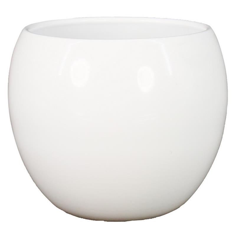Pot boule Amy d11/14.5 h11cm blanc es/10.5