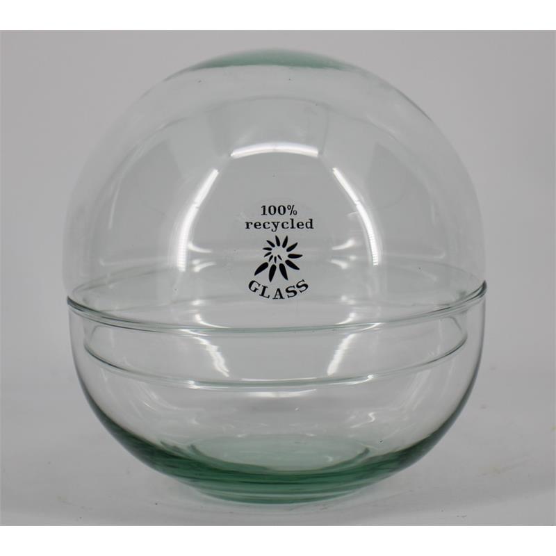 Boule en verre 2 pièces d15 h15cm
