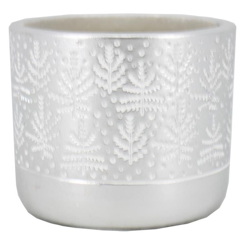 Pot Flow d12.1 h10.5cm silver es/10.5