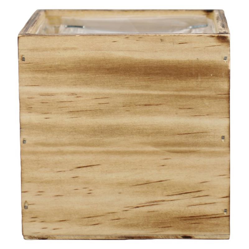 Decoration 10x10x10cm wood patinated