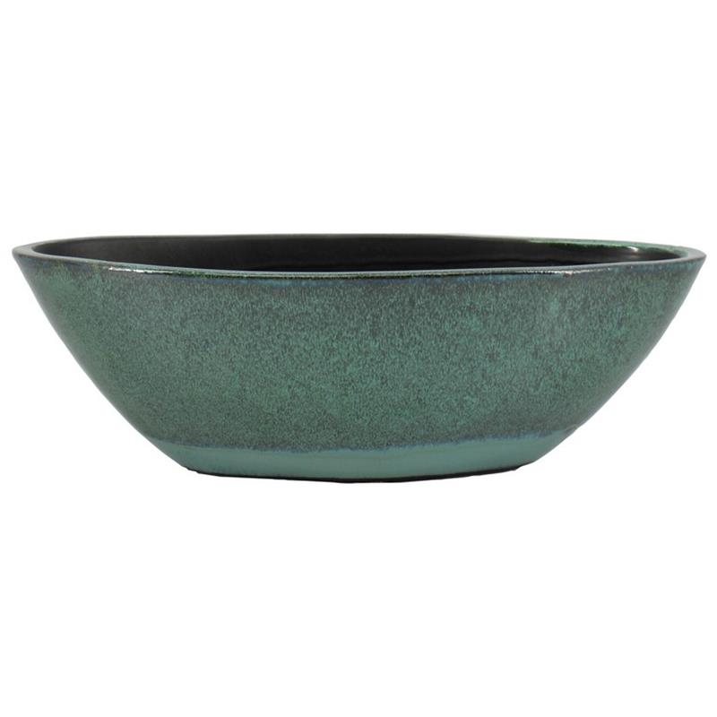 Topf Mason oval 40x15x12Zm grün