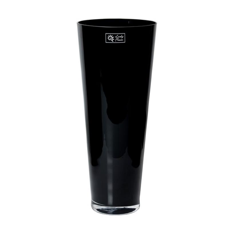 Vase konisch d18 h43cm schwarz
