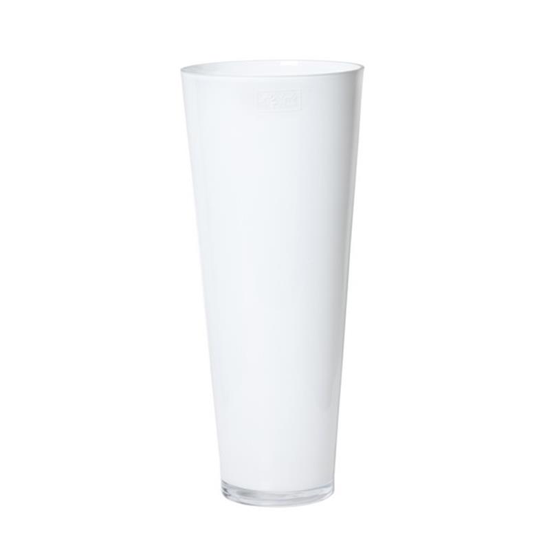 Florero cónico d18 a43cm blanco