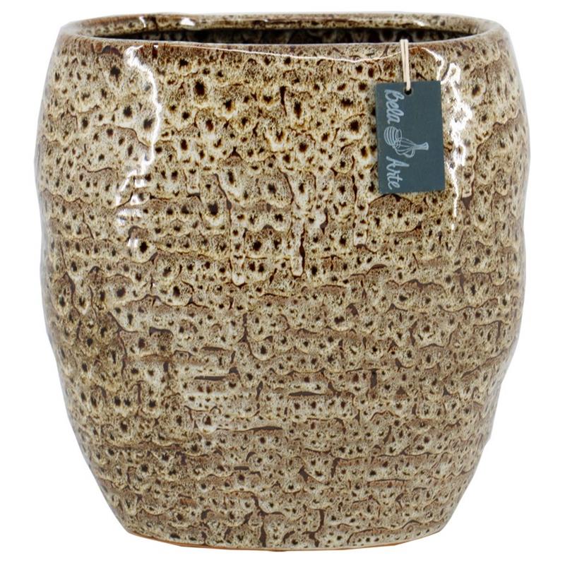 Macetero Rijsel ovalo 26x18x27cm marrón 2x es/12
