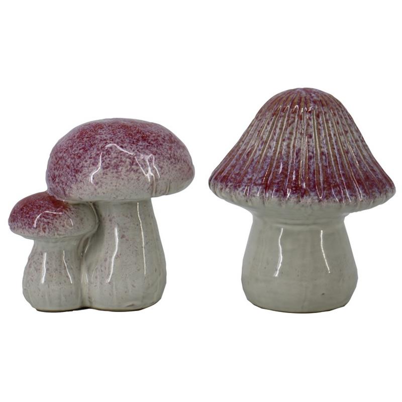 Dekoration Pilz 13.4x13.4x16cm 2ass