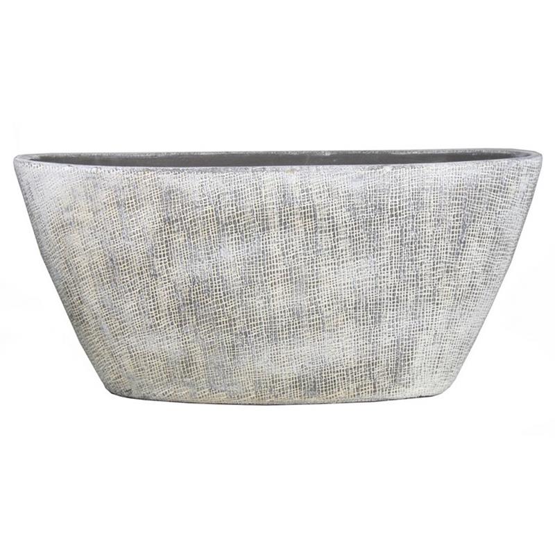 Pot Mira ovale 73x17x36cm en béton