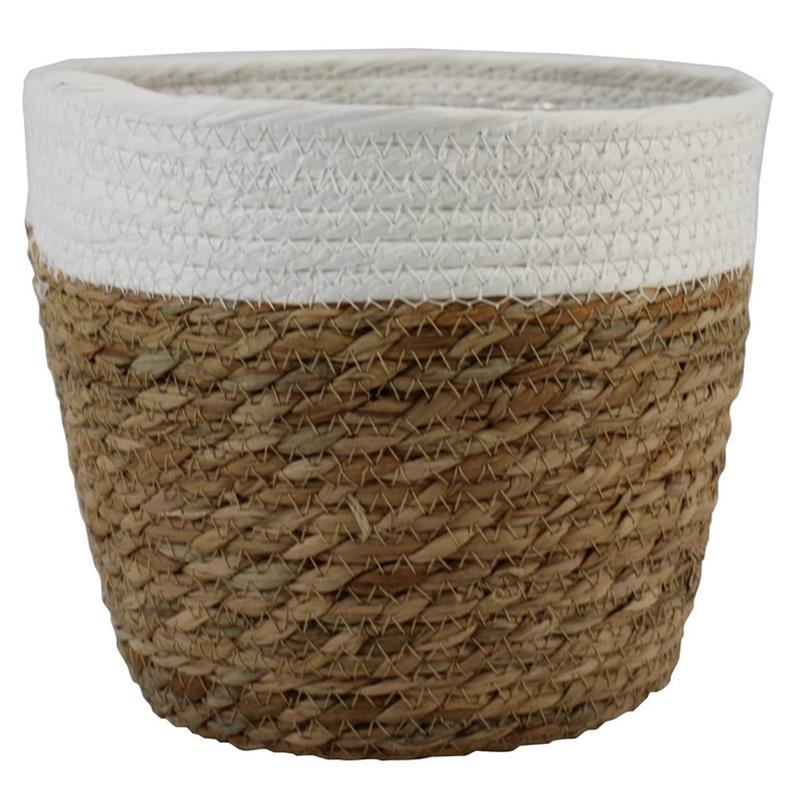 Mand met witte rand d20.5 h18cm es/19