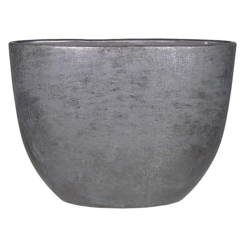 Pot Mira ovale 50x20x36cm noir industriel