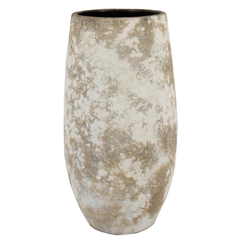 Vase sines d17/22 h40cm blanc antique