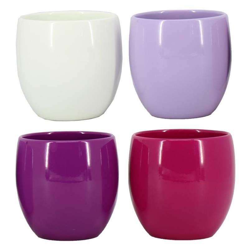 Pot Amy d12.5/13.5 h13.3cm vanil/lil/viol/fuch es/12 1/4plt