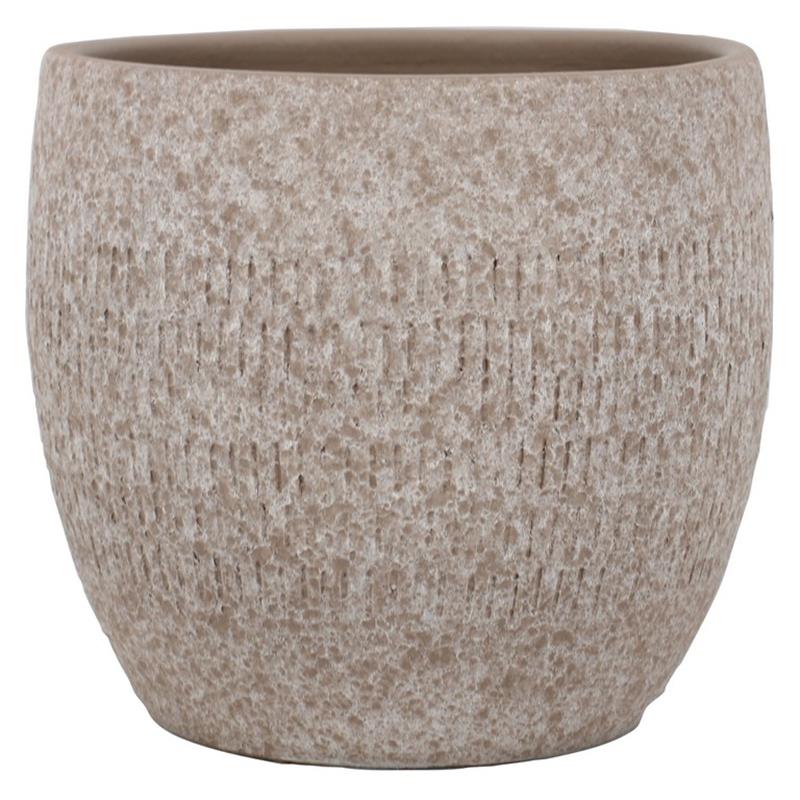 Pot Elin d15 h13cm taupe
