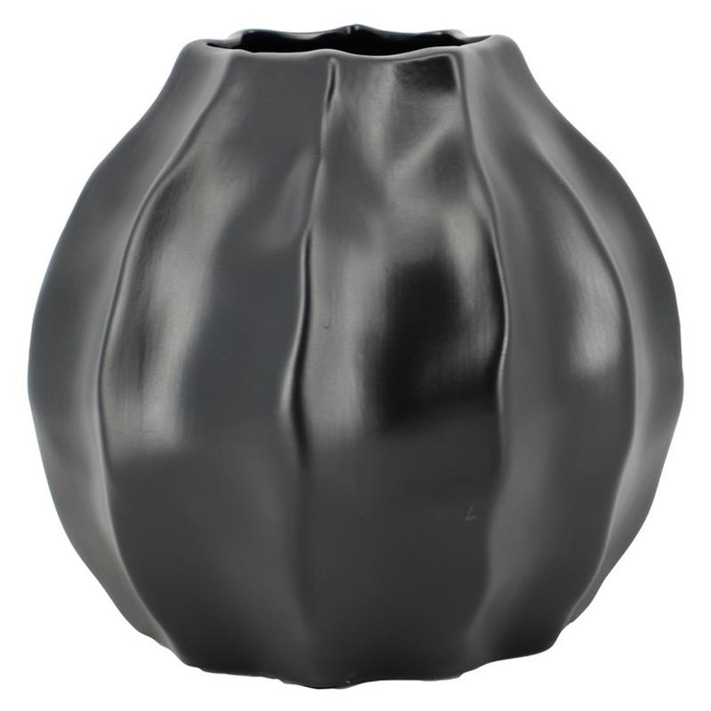 Vase Florentien d28 h26cm noir mat