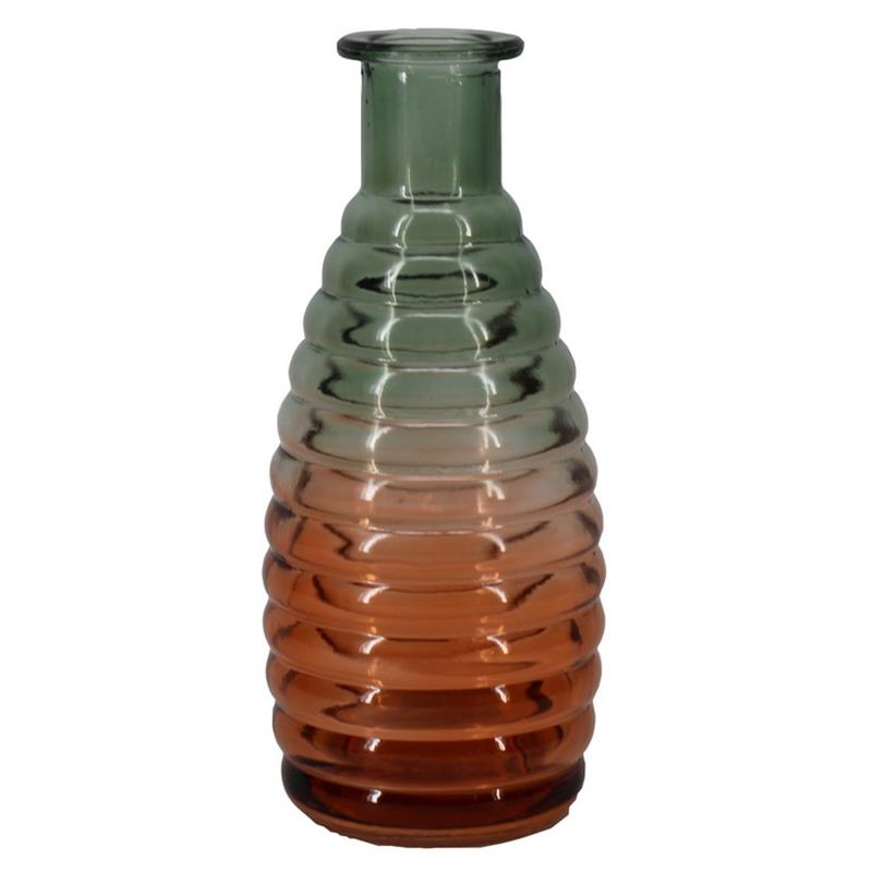 Decorative bottle Kaunas d3.5/4.5 h15cm brown/green